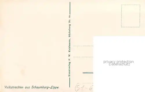 AK / Ansichtskarte  Kunst Volkstrachten aus Schaumburg Lippe 