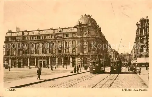 AK / Ansichtskarte  Strassenbahn_Tramway-- Lille L Hotel Pastes 