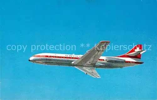 AK / Ansichtskarte  Flugzeuge_Zivil Swissair Caravelle 
