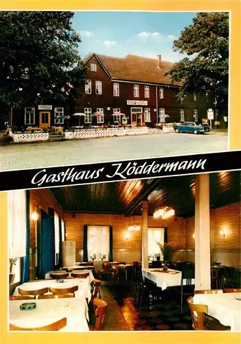 AK / Ansichtskarte 73896914 Lachtehausen Gasthaus Koeddermann Gastraum Lachtehausen