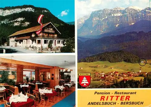 AK / Ansichtskarte 73896919 Andelsbuch_Vorarlberg Pension Restaurant Ritter Gastraum Panorama Andelsbuch Vorarlberg