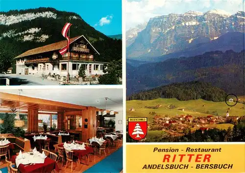 AK / Ansichtskarte 73896928 Andelsbuch_Vorarlberg Pension Restaurant Ritter Gastraum Panorama Andelsbuch Vorarlberg