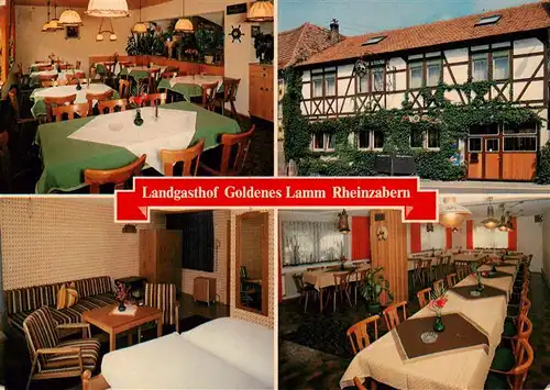 AK / Ansichtskarte  Rheinzabern Landgasthof Goldenes Lamm Gastraeume Rheinzabern