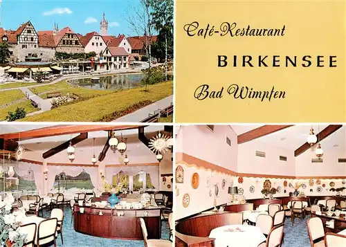 AK / Ansichtskarte 73896941 Bad_Wimpfen Cafe Restaurant Birkensee Gastraeume Bad_Wimpfen