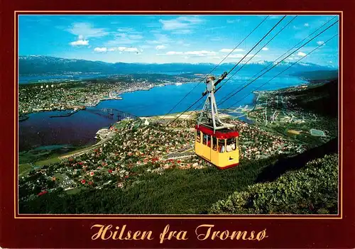AK / Ansichtskarte 73896948 Tromso_Norge Panorama mit Seilbahn 