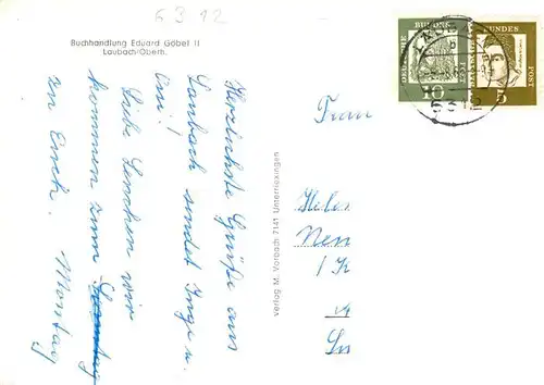 AK / Ansichtskarte  Laubach_Hessen Panorama Kirche Schwanenteich Burg Laubach Hessen