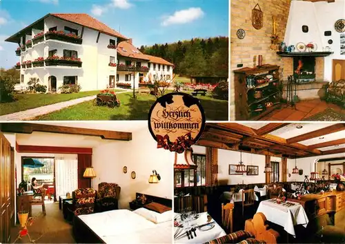 AK / Ansichtskarte  Laubach_Hessen Hotel Waldhaus Kaminzimmer Gaestezimmer Gastraum Laubach Hessen