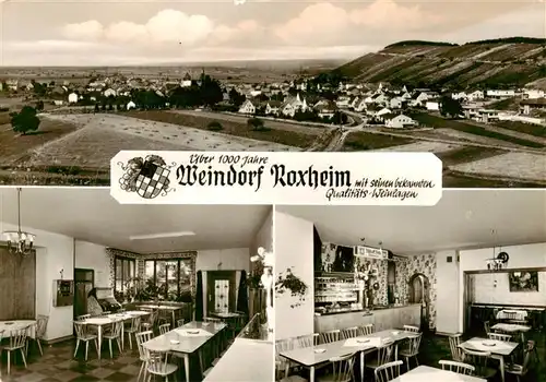 AK / Ansichtskarte 73896994 Roxheim_Bad_Kreuznach Weindorf Roxheim Panorama Gasthaus Hoerning Gastraeume Roxheim_Bad_Kreuznach