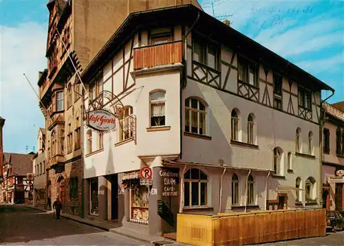 AK / Ansichtskarte 73896996 Bacharach_Rhein Conditorei Cafe Giesers Bacharach Rhein