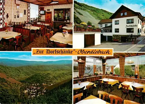 AK / Ansichtskarte  Oberdiebach Gasthaus Pension Zur Dorfschaenke Gastraeume Panorama Oberdiebach