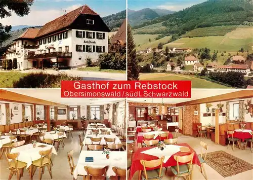 AK / Ansichtskarte  Obersimonswald Gasthof zum Rebstock Gastraeume Panorama Obersimonswald