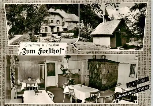 AK / Ansichtskarte  Haeg-Ehrsberg_Baden Gasthaus Pension Zum Forsthof Kapelle Gastraum 