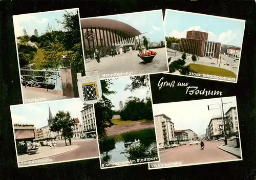 AK / Ansichtskarte  Bochum Stadtpark Bahnhof Schauspielhaus Strassenpartien Bismarckturm Stadtpark Bochum