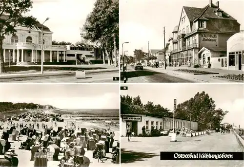 AK / Ansichtskarte  Kuehlungsborn_Ostseebad Meerwasserschwimmhalle Maxim-Gorki-Strasse Strandpromenade Kuehlungsborn_Ostseebad