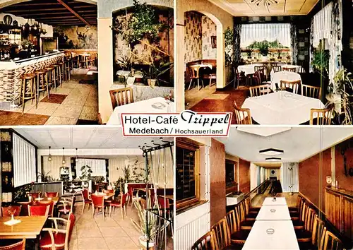 AK / Ansichtskarte 73897123 Medebach Hotel Cafe Trippel Bar Gastraeume Kegelbahn Medebach