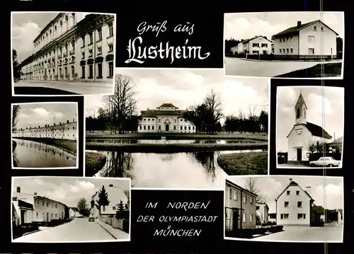 AK / Ansichtskarte 73897145 Lustheim Teilansichten Schloss Kirche Lustheim