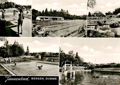 AK / Ansichtskarte  Bergen_Dumme Tannenbad Tischtennis Schwimmbad Details Bergen Dumme