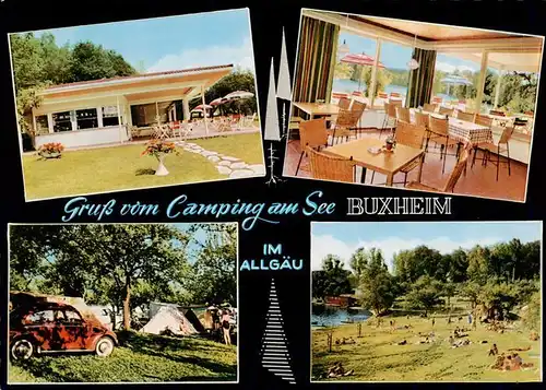 AK / Ansichtskarte 73897169 Buxheim_Iller_Memmingen_Schwaben_Bayern Camping am See Restaurant Liegewiese 