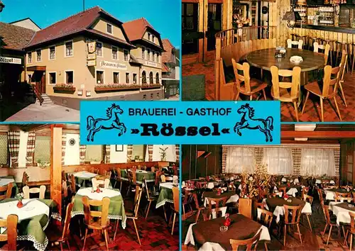 AK / Ansichtskarte 73897172 Kappelrodeck Brauerei Gasthof Roessel Gastraeume Kappelrodeck