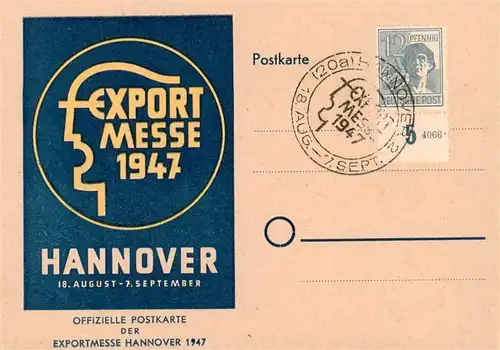 AK / Ansichtskarte  Hannover Export Messe Hannover 1947 Hannover