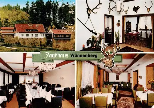 AK / Ansichtskarte  Wuennenberg Hotel Pension Jagdhaus Gastraeume Festsaal Wuennenberg