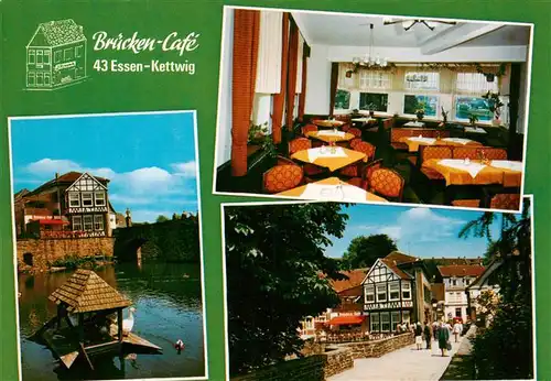 AK / Ansichtskarte  Kettwig Bruecken Cafe Schwanenteich Gastraum Kettwig