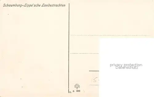 AK / Ansichtskarte  Schaumburg-Lippe Landestrachten Litho 