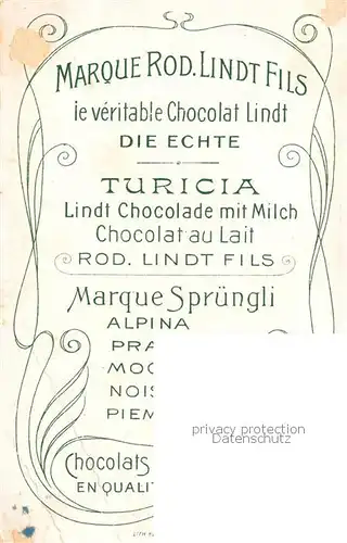 AK / Ansichtskarte  Schokolade_Chocolat Lindt & Spruengli Berne Zuerich Ballon Helvetia 