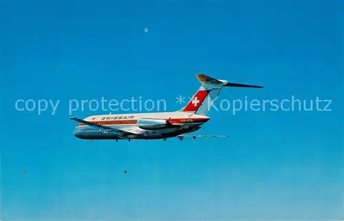 AK / Ansichtskarte  Flugzeuge_Zivil Swissair DC-9  