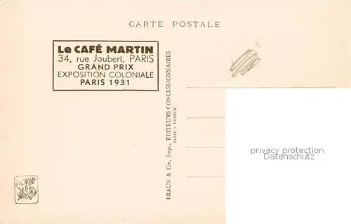 AK / Ansichtskarte 73897275 Exposition_Coloniale_Internationale_Paris_1931 Cameroun Togo SPA Nr.3032 