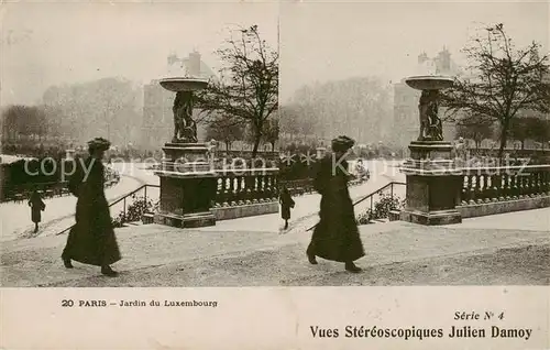 AK / Ansichtskarte  Stereoscopkarte Paris Jardin du Luxembourg Julien Damoy Stereoscopkarte