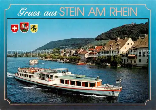 AK / Ansichtskarte  Dampfer_Binnenschifffahrt Stein am Rhein Burg Hohenklingen 