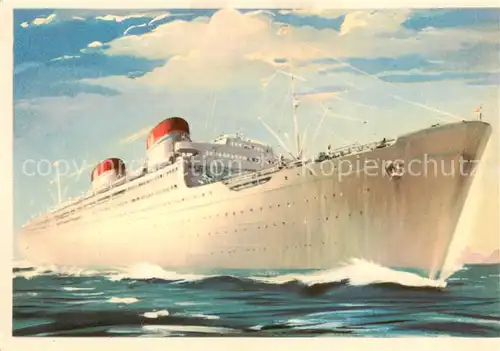 AK / Ansichtskarte  Dampfer_Oceanliner ITALIA GenovaConte Grande 