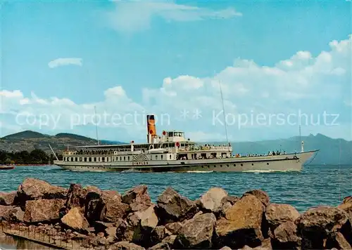 AK / Ansichtskarte  Dampfer_Seitenrad M.S. Simplon Lousane 