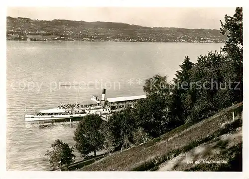 AK / Ansichtskarte  Dampfer_Seitenrad Bei der Halbinsel Au 