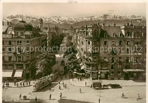 AK / Ansichtskarte  Strassenbahn_Tramway-- Zuerich Bahnhofstrasse 