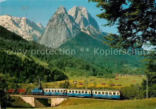 AK / Ansichtskarte 73897385 Eisenbahn_Railway_Chemin_de_Fer Garmisch Partenkirchen Bay. Zugspitzbahn 