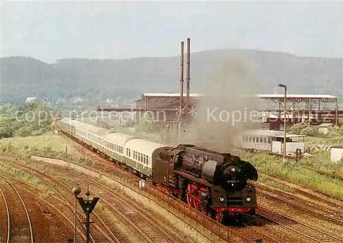 AK / Ansichtskarte 73897394 Lokomotive Lok 011531 mit P 8017 Saalfeld  