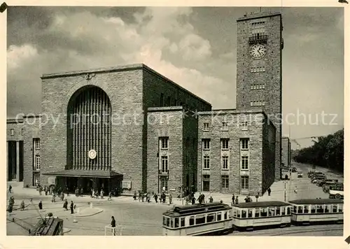 AK / Ansichtskarte  Strassenbahn_Tramway-- Stuttgard Hauptbahnhof 