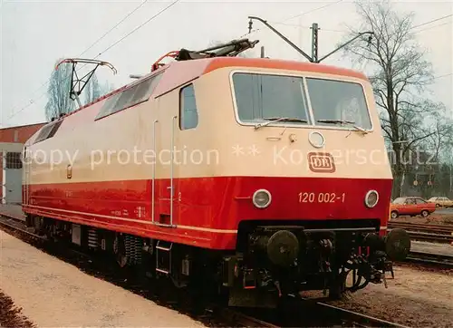 AK / Ansichtskarte  Eisenbahn_Railway_Chemin_de_Fer DB 120 002-1 Lokomotive Drehstromantrieb Baureihe 120 