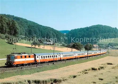 AK / Ansichtskarte 73897437 Eisenbahn_Railway_Chemin_de_Fer SBB CFF Intercity Swiss Express Riestwil 