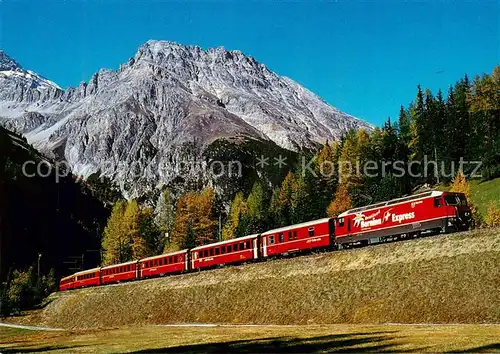 AK / Ansichtskarte  Eisenbahn_Railway_Chemin_de_Fer Heidiland Bernina Express RhB 