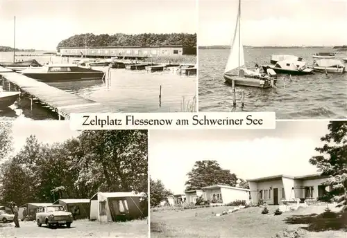 AK / Ansichtskarte 73897457 Flessenow_Rubow_Dobin_Schweriner_See Zeltplatz am Schweriner See Bungalows 