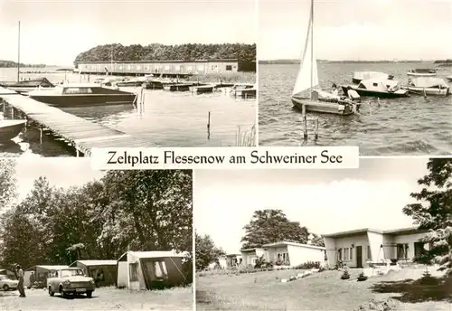 AK / Ansichtskarte  Flessenow_Rubow_Dobin_Schweriner_See Zeltplatz am Schweriner See Bungalows 