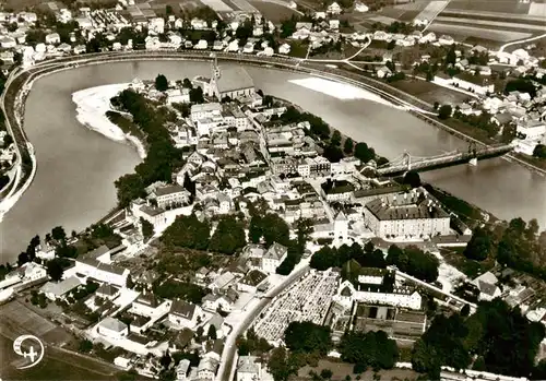 AK / Ansichtskarte  Laufen_Salzach Fliegeraufnahme Laufen Salzach