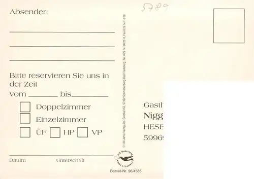 AK / Ansichtskarte  Hallenberg Gasthof Pension Niggemann Hallenberg