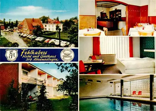 AK / Ansichtskarte 73897510 Altenmedingen Fehlhabers Hotel und Gasthaus Gaststube Zimmer Hallenbad Altenmedingen