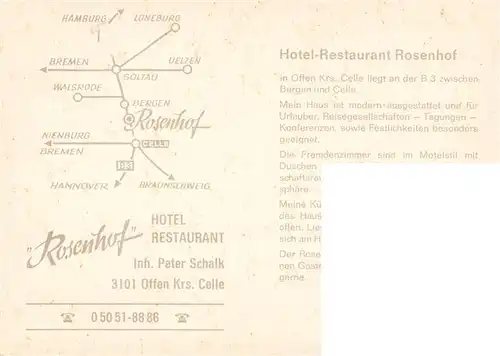 AK / Ansichtskarte  Offen Hotel Restaurant Rosenhof Gastraeume Kaminzimmer Offen