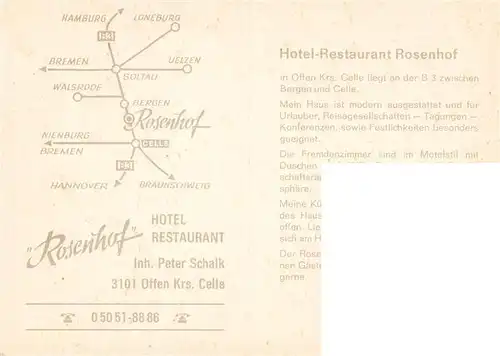 AK / Ansichtskarte  Offen Hotel Restaurant Rosenhof Gastraeume Kaminzimmer Offen