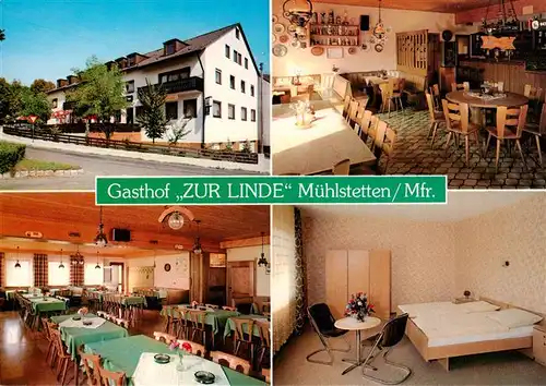 AK / Ansichtskarte 73897541 Muehlstetten Gasthof Zur Linde Gastraeume Zimmer Muehlstetten